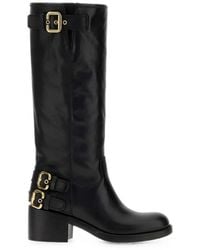 Chloé - Stivali Dakota in pelle nera - Lyst