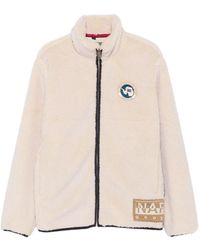 Napapijri - Fleece Jack Met Logopatch - Lyst