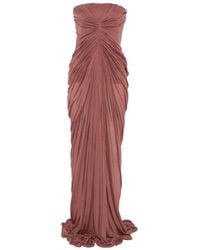 Rick Owens - Schulterfreies Maxikleid mit Drapierung - Lyst