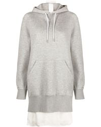 Sacai - Robe-hoodie zippée à manches longues - Lyst