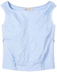 Tory Burch - Crinkled Viscose Top - Lyst