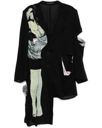 Yohji Yamamoto - Graphic-Print Blazer - Lyst