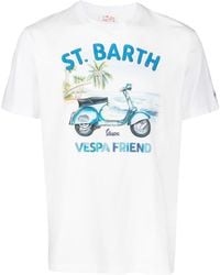 Mc2 Saint Barth - Illustration-print Cotton T-shirt - Lyst