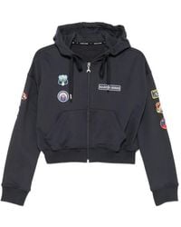 Marine Serre - Patch-Detail Zip-Up Hoodie - Lyst