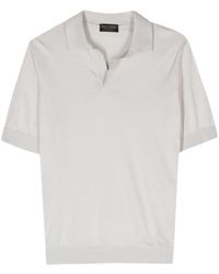 Dell'Oglio - Split-neck Cotton Polo Shirt - Lyst