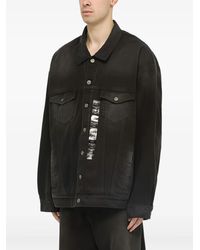 Balenciaga - Jeansjacke Mit Taschen - Lyst