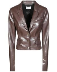 ANDAMANE - Zefira Faux-Leather Blazer - Lyst