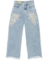 Marques'Almeida - Beaded Frayed-Hem Jeans - Lyst