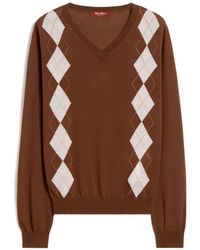 Max Mara - Pullover Mit Argyle-Muster - Lyst