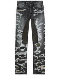 Givenchy - Gerafelde Jeans Met Patchwork - Lyst