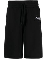 Moschino - Logo-Embroidered Organic Cotton Track Shorts - Lyst