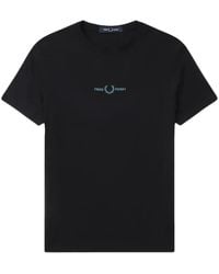 Fred Perry - Logo-Embroidered Cotton T-Shirt - Lyst