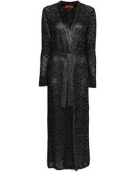 Missoni - Cárdigan largo con motivo en zigzag de lamé - Lyst