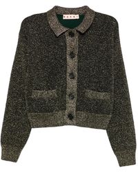 Marni - Geknöpfter Cardigan Mit Glitter-Effekt - Lyst