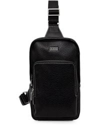 Guess - Boston Pebbled Contrast-Stitch Backpack - Lyst