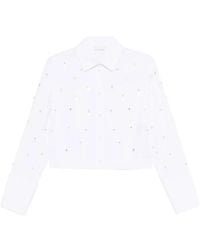 Liu Jo - Logo Detail Embellished Shirt - Lyst