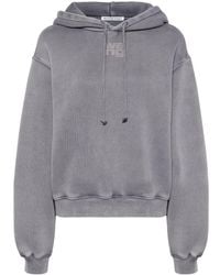 Alexander Wang - Essential Terry Hoodie With Puff Paint Logo - Lyst
