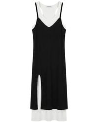ALAINPAUL - Layered Side-Slit Midi Dress - Lyst