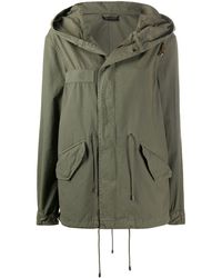 Mr & Mrs Italy Kapuzenparka mit Kordelzug - Grün