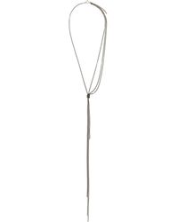 Ann Demeulemeester Layered Asymmetrical Necklace - Metallic