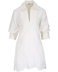 Jonathan Simkhai - Crissy Ruffled Mini Dress - Lyst