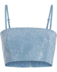 Cinq À Sept - Cropped Top Met Parel - Lyst