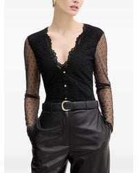 Morgan - Body Con Motivo De Puntos De Encaje - Lyst