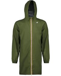 K-Way - Zip-Fastening Hooded Coat - Lyst