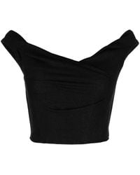 RTA - Cowl-Neck Crop Top - Lyst