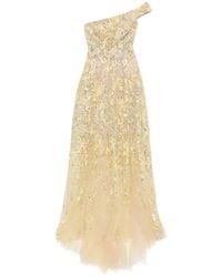 Saiid Kobeisy - Schulterfreies Kleid Mit Stickerei - Lyst