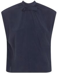 DR. HOPE - Bow-Detail Sleeveless Blouse - Lyst
