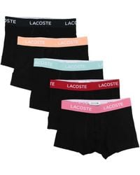 Lacoste - Logo-Print Boxers (Set Of Five) - Lyst