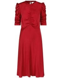 Isabel Marant - Lemila Ruched Silk Midi Dress - Lyst