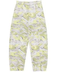 Pinko - Camouflage-Print Pleated Trousers - Lyst