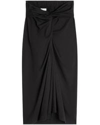 Dries Van Noten - Knotted Jersey Midi Skirt - Lyst