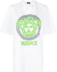 Versace - T-Shirt Mit Medusa-Applikation - Lyst