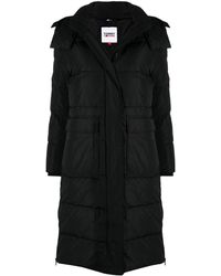 tommy hilfiger maxi length padded coat