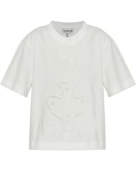 Munthe - Nellamy Broderie-Anglaise Cotton T-Shirt - Lyst
