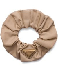 Prada - Triangle-Logo Re-Nylon Scrunchie - Lyst