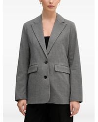Benetton - Button Pinstripe Blazer Jacket - Lyst