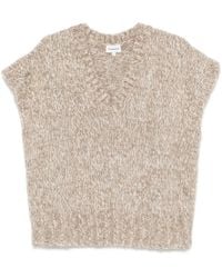 P.A.R.O.S.H. - Top Met V-Hals En Korte Mouwen - Lyst