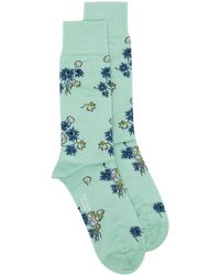 Paul Smith - Floral-intarsia Ankle Socks - Lyst