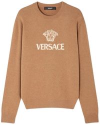 Versace - Pullover Mit Logo-Verzierung - Lyst