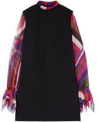 PUCCI - Contrast-sleeves Mini Dress - Lyst