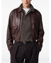 Studio Nicholson - Kendal Zip-Up Leather Jacket - Lyst