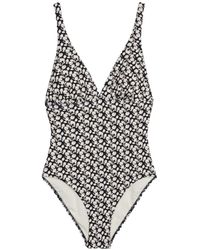 Marc O' Polo - Floral-Print Textured Swimsuit - Lyst