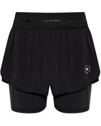 adidas By Stella McCartney - 2-In-1 Logo-Print Training Shorts - Lyst