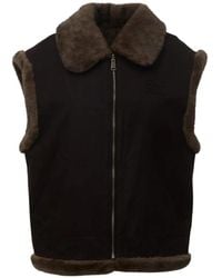 MC2 Saint Barth - Hesketh Wax Shearling-Trim Gilet - Lyst