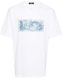 Versace - T-shirt en coton à logo brodé - Lyst