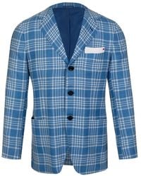 Kiton - Check-Pattern Pockets Blazer - Lyst